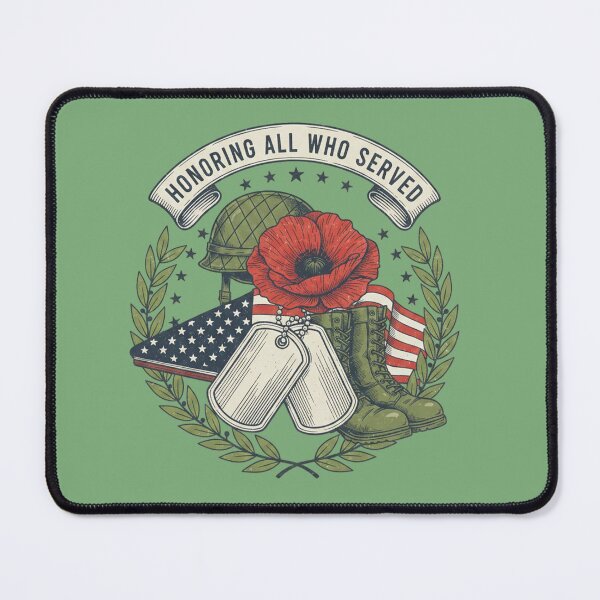 Item preview, Honoring All Who Served – Thank You Veterans Memorial Day Tribute Graphic designed and sold by InkWeaveShop.