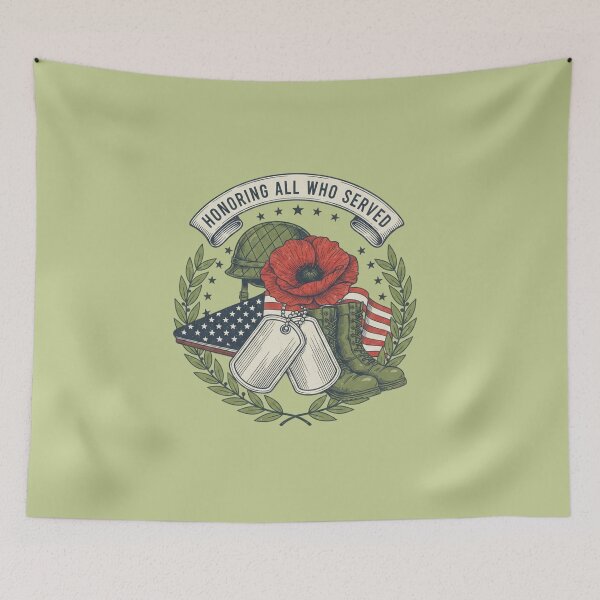 Item preview, Honoring All Who Served – Thank You Veterans Memorial Day Tribute Graphic designed and sold by InkWeaveShop.