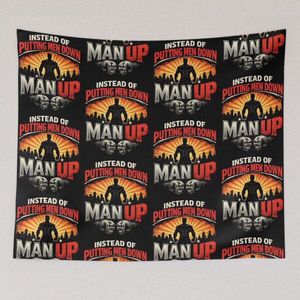 Item preview, Man Up Don’t Put Others Down Boxing Motivation Variant designed and sold by TeeTimeTreasure.
