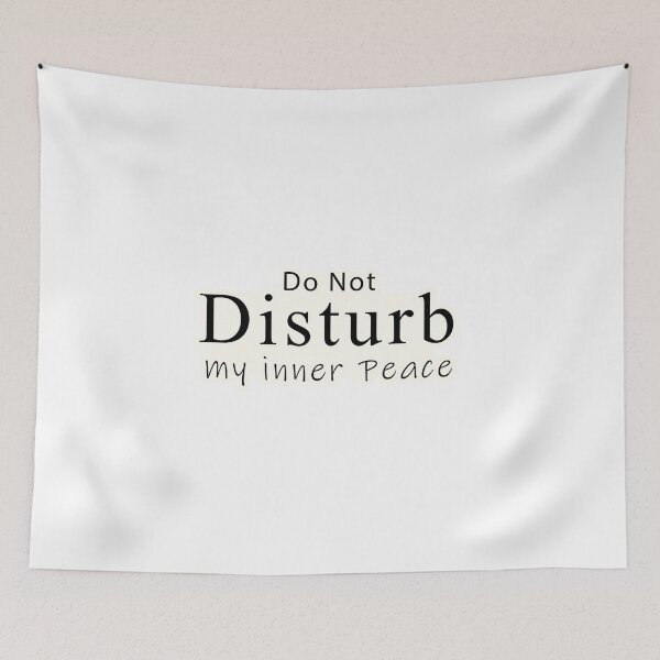 Item preview, Do Not Disturb My Inner Peace – Bold Serif Boundary Quote Sticker designed and sold by MadCatDesign77.