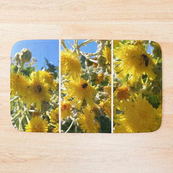Item preview, Bees on the tree sow thistle (Sonchus) designed and sold by birgitsfotoshop.