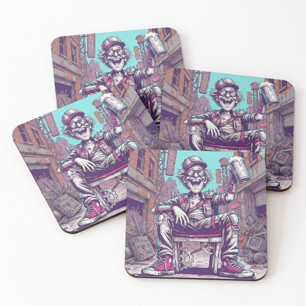 Item preview, Steampunk Beer Drinker Cyberpunk Punk Art 2026 designed and sold by MarCinu Art.