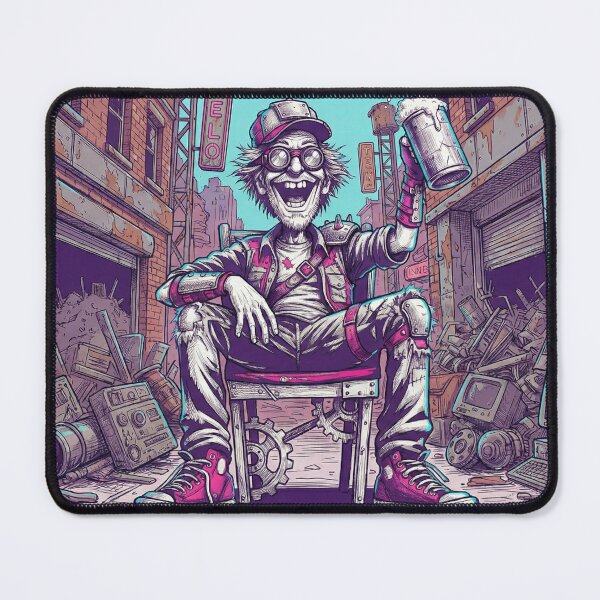 Item preview, Steampunk Beer Drinker Cyberpunk Punk Art 2026 designed and sold by MarCinu Art.