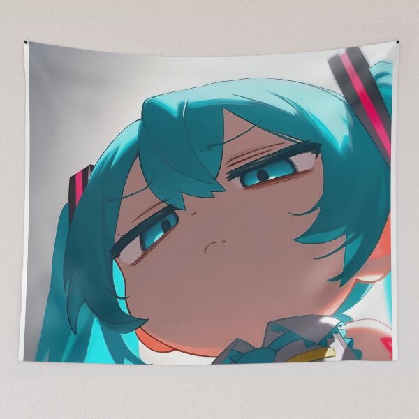 Item preview, Teal Twin-Tail Anime Girl – Cute Moody Vocal Idol Aesthetic designed and sold by Dyan4.
