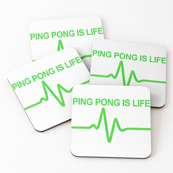 Item preview, Ping Pong Is Life Heartbeat T-Shirt - Neon Green EKG Table Tennis Pulse Graphic designed and sold by OhMyPingCo.