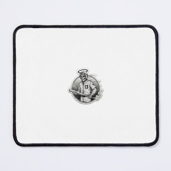 Item preview, Skull Baseball Player Number 13 Dark Illustration Sticker designed and sold by Darkness Hole.