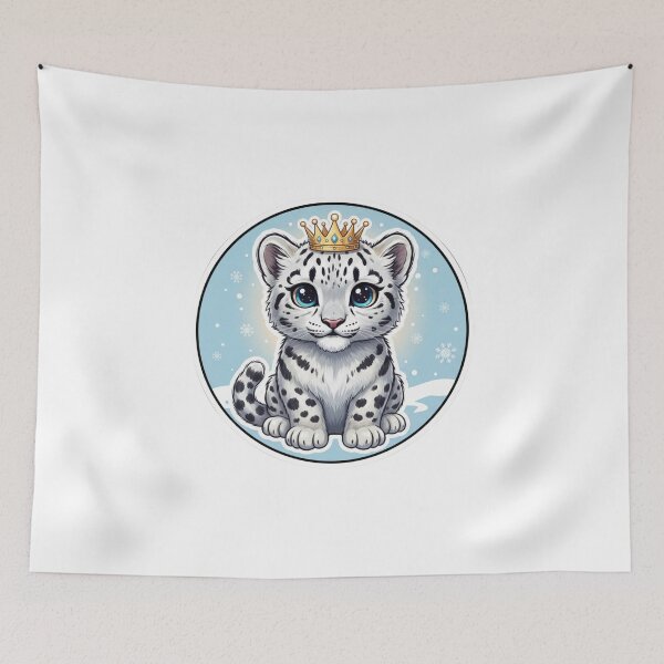Item preview, Royal Snow Leopard Cub – King Kawaii  designed and sold by Shopex10.