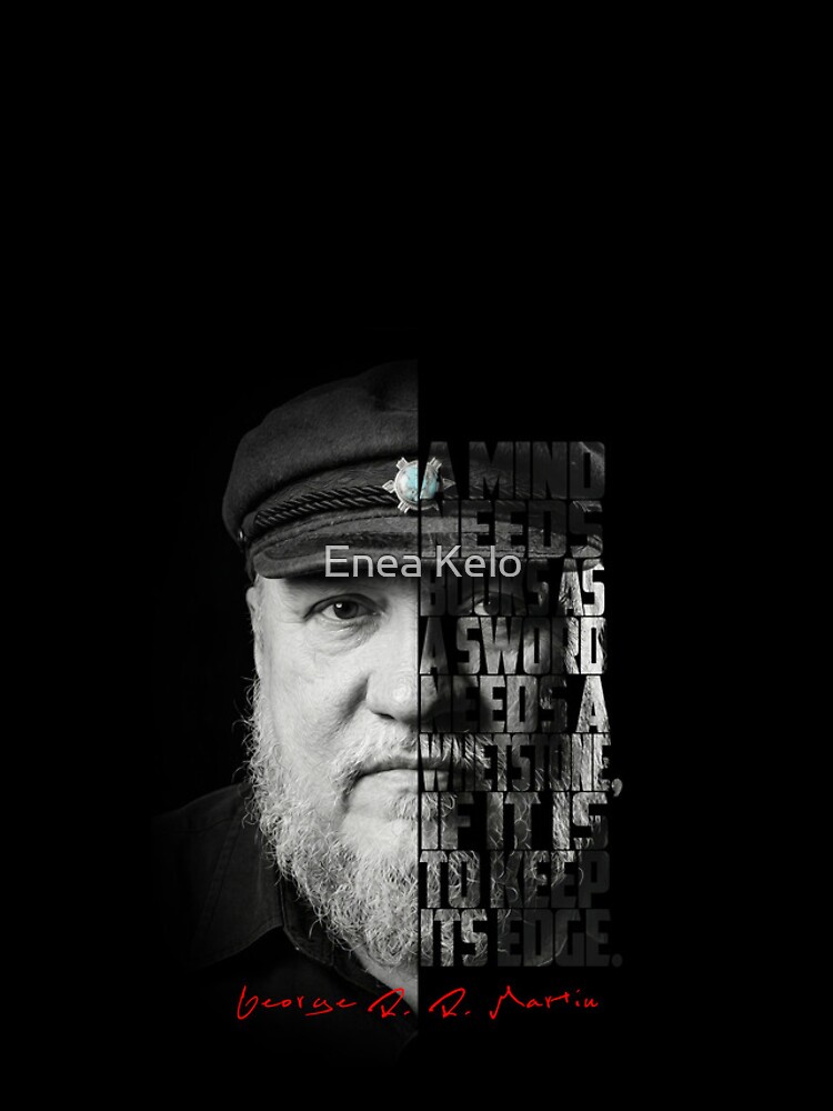 Thumbnail 4 of 4, iPhone Case, George R.R. Martin Split Face Quote Poster designed and sold by eneakelo777.