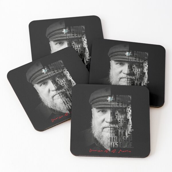 Item preview, George R.R. Martin Split Face Quote Poster designed and sold by Enea Kelo.