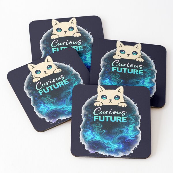Item preview, Curious Future Cat T-Shirts – Cute Galaxy Aesthetic Style designed and sold by KDesignCrafts.