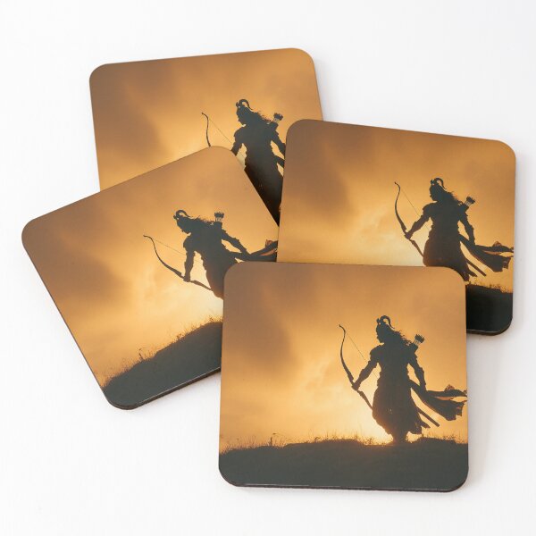 Item preview, Mahabharata Warrior Silhouette – Arjuna Inspired Indian Mythology Wall Art designed and sold by Karma Arts.