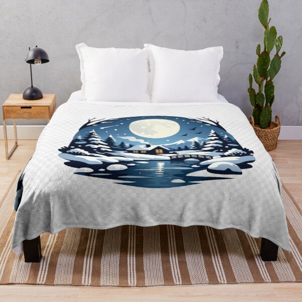 Item preview, Moonlit Winter Enchantment - Minimal Design designed and sold by Sadia Jannat.
