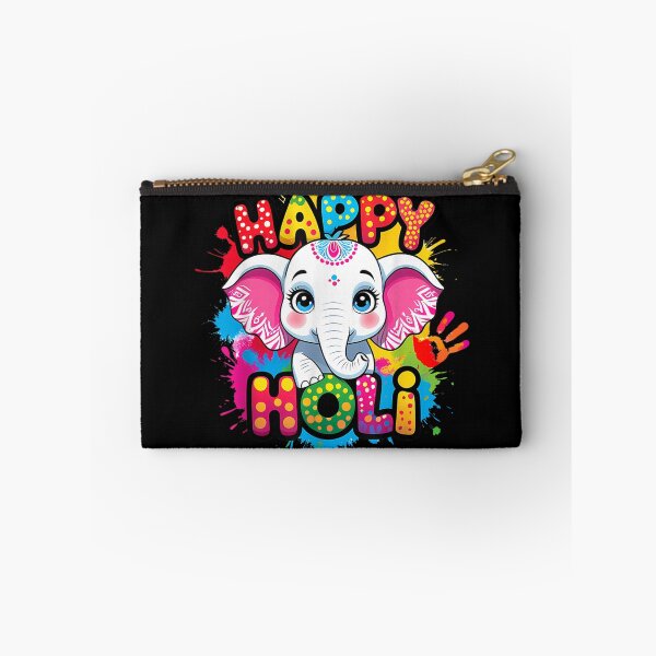 Item preview, Happy Holi Festival Of Colors Cute Baby Elephant Floral Paint designed and sold by RuperDelois.