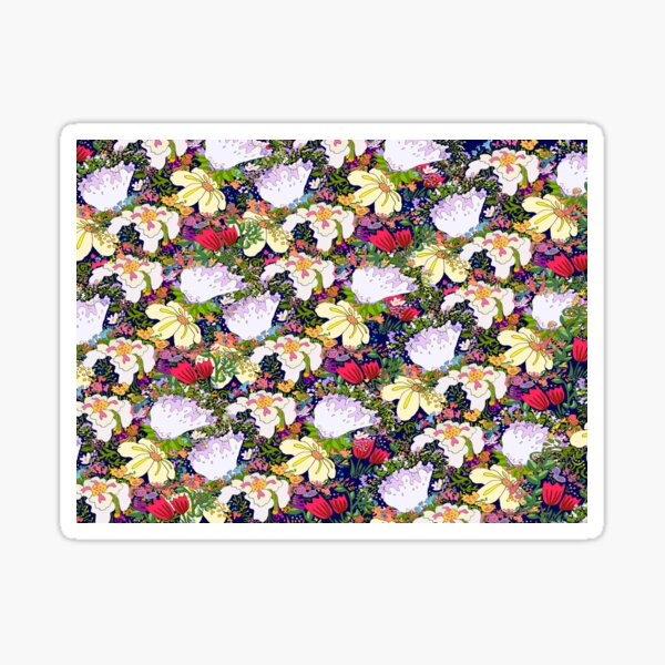Item preview, Flowers gone WILD! All kinds DARK BLUE designed and sold by Lisa Rotenberg.
