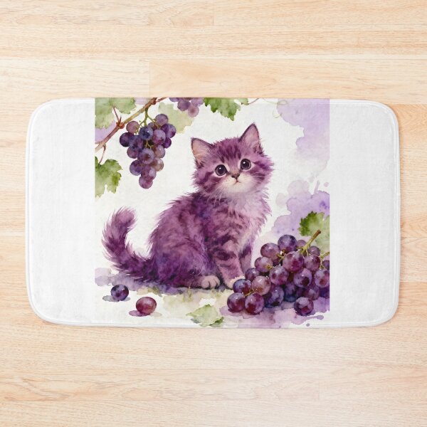 Item preview, Grape Kitten designed and sold by Shelley Loewnau-Jones Studio.