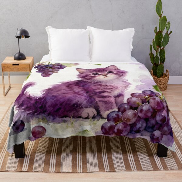 Item preview, Grape Kitten designed and sold by Shelley Loewnau-Jones Studio.