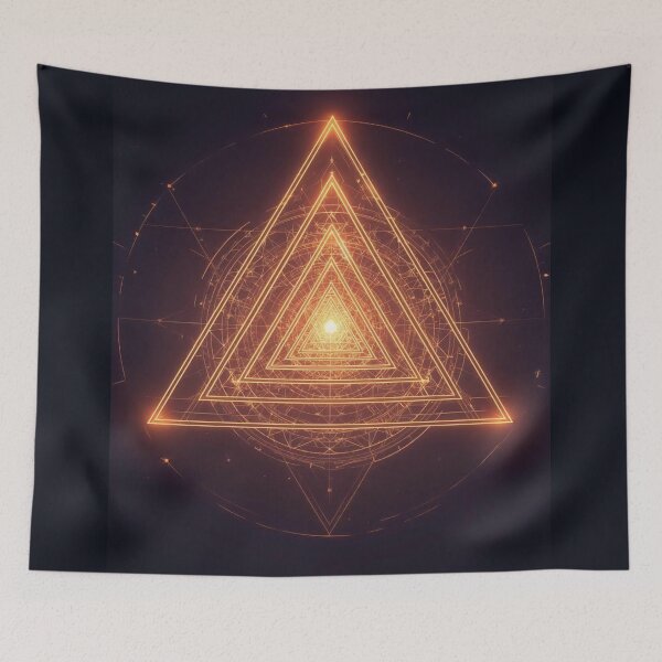 Item preview, Manifestation Sacred Geometry – Converging Golden Triangle Alignment Design designed and sold by ArtivaNest.