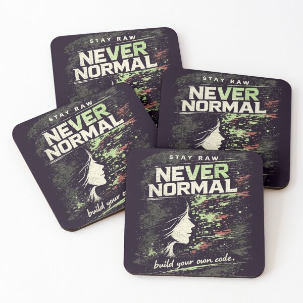 Item preview, Stay Raw Never Normal T-Shirts – Glitch Code Streetwear designed and sold by KDesignCrafts.