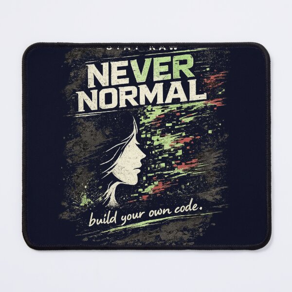 Item preview, Stay Raw Never Normal T-Shirts – Glitch Code Streetwear designed and sold by KDesignCrafts.
