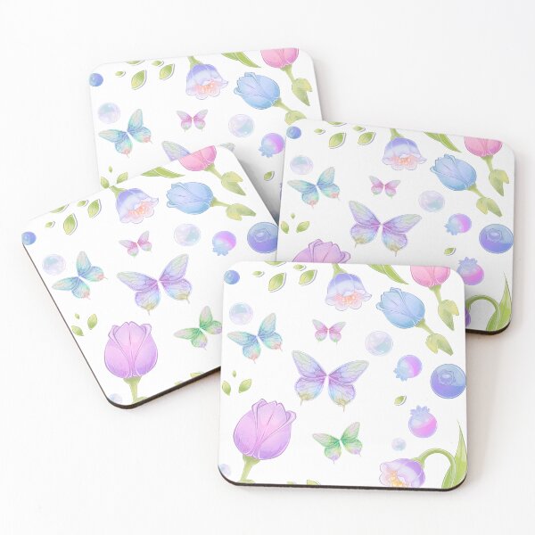 Item preview, Iridescent Garden – Pastel Butterflies and Floral Dream Illustration designed and sold by PandiaArts.