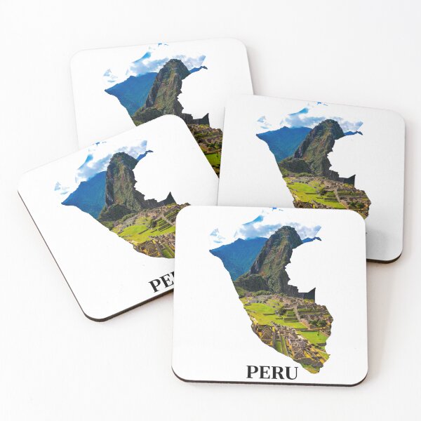 Item preview, Peru Map Machu Picchu and Ancient Inca Citadel Heritage Art designed and sold by AbulailArt.