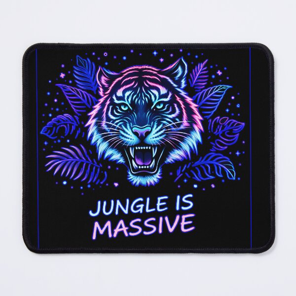 Item preview, Jungle Is Massive – Jungle Music Neon Big Cat designed and sold by leyfinder.
