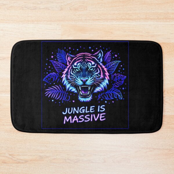 Item preview, Jungle Is Massive – Jungle Music Neon Big Cat designed and sold by leyfinder.