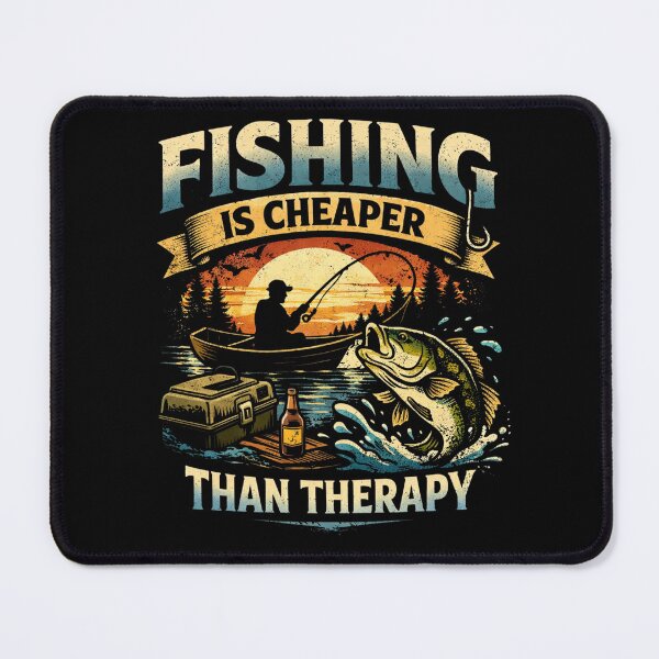Item preview, Fishing is Cheaper Than Therapy. I Fish Becouse Punching People Is Frowned Upon. Funny Gifts For Fischman designed and sold by MalwasBasket.