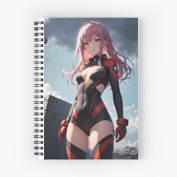 Item preview, Okusu Suse - Tearful Sci-Fi Anime Pilot in Pink Hair & Tech Bodysuit designed and sold by iloveanimechibi.