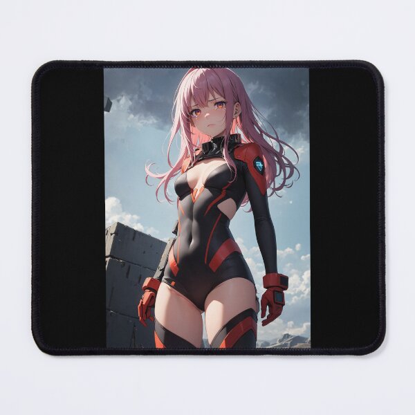 Item preview, Okusu Suse - Tearful Sci-Fi Anime Pilot in Pink Hair & Tech Bodysuit designed and sold by iloveanimechibi.