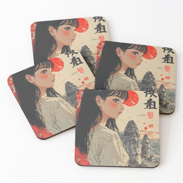 Item preview, Cappadocia Journey Japanese Retro Poster with Anime Girl designed and sold by JacksoonLester.