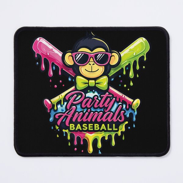 Item preview, Party Animals Baseball Monkey With Sunglasses And Melting Bats Art designed and sold by EricCotanori.