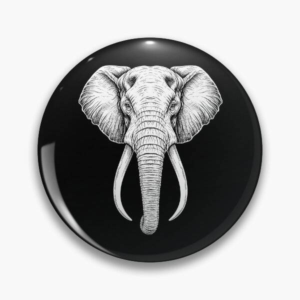 Item preview, Detailed elephant line art – Powerful animal tattoo design in sketch style designed and sold by Fuechse.