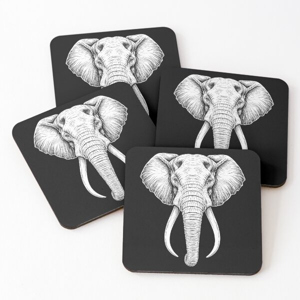Item preview, Detailed elephant line art – Powerful animal tattoo design in sketch style designed and sold by Fuechse.