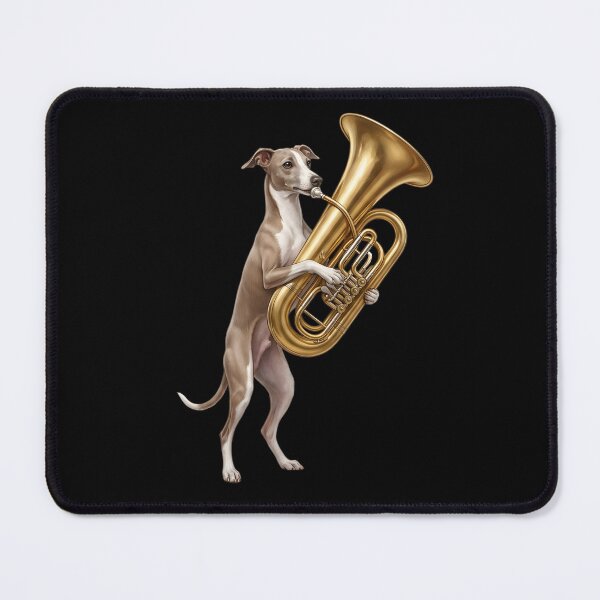 Item preview, Italian Greyhound Playing Tuba Player Tubaist Dog Lover designed and sold by DoodleTortle.