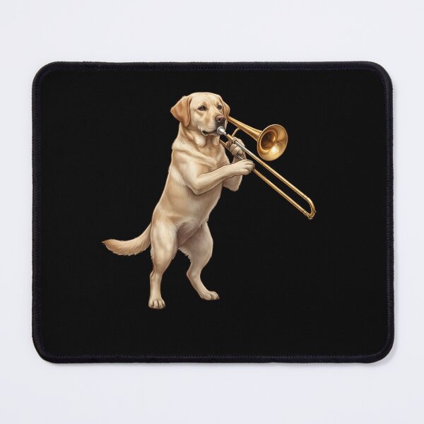 Item preview, Labrador Retriever Playing Trombone Player Trombonist Dog Lover designed and sold by DoodleTortle.