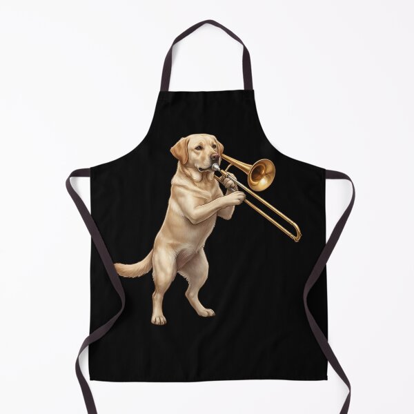 Item preview, Labrador Retriever Playing Trombone Player Trombonist Dog Lover designed and sold by DoodleTortle.