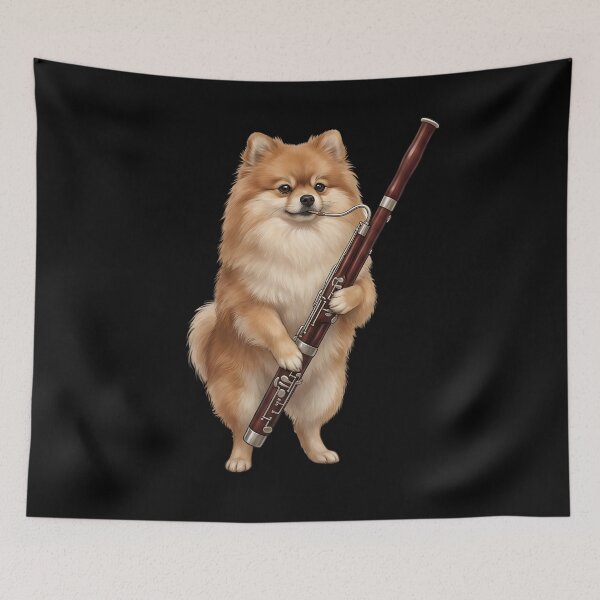 Item preview, Pomeranian Playing Bassoon Player Bassoonist Dog Lover designed and sold by TerryConnells.