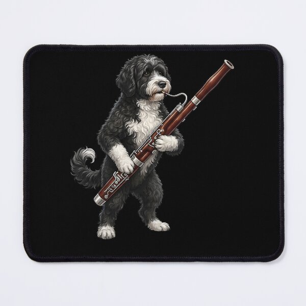 Item preview, Portuguese Water Dog Playing Bassoon Player Bassoonist Dog Lover designed and sold by TerryConnells.