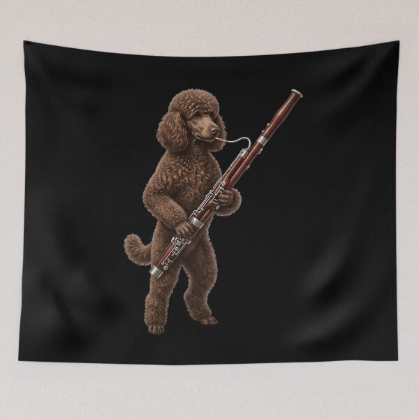 Item preview, Poodle Playing Bassoon Player Bassoonist Dog Lover designed and sold by TerryConnells.
