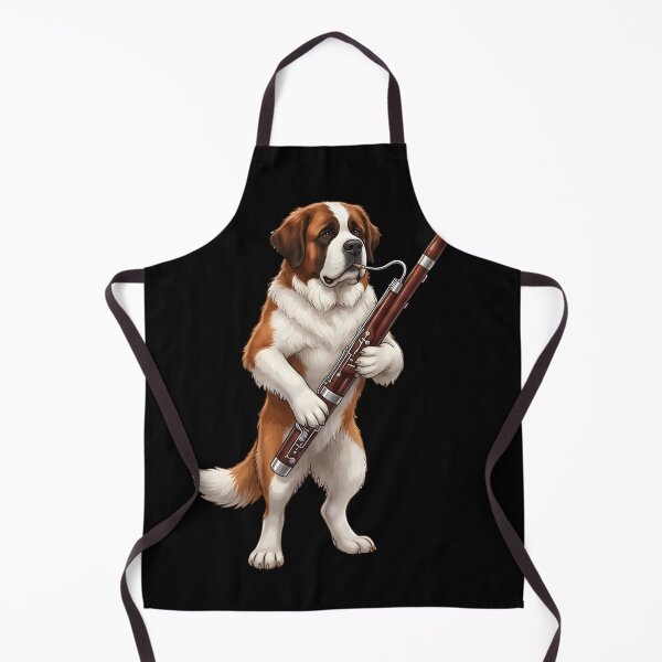 Item preview, Saint Bernard Playing Bassoon Player Bassoonist Dog Lover designed and sold by TerryConnells.