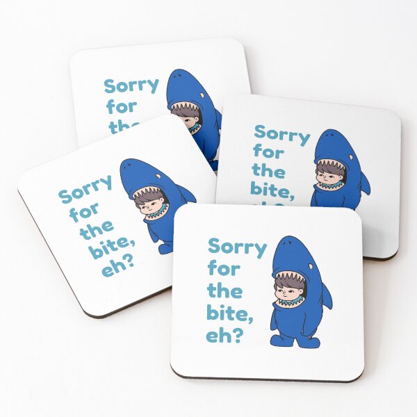 Item preview, Sorry for the Bite Eh? – Funny Canadian Shark Sticker designed and sold by FatiZara.