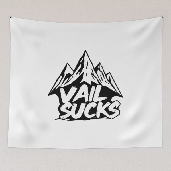Item preview, Vail Sucks Mountain Parody – Funny Ski Resort Graphic Design designed and sold by MystiColo.