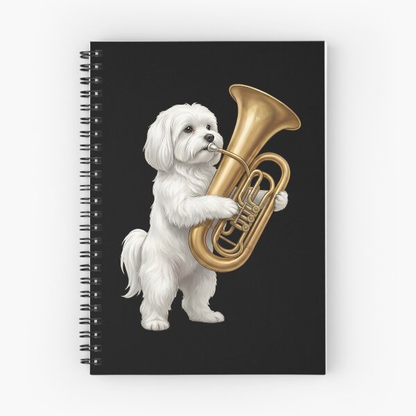 Item preview, Maltese Playing Tuba Player Tubaist Dog Lover designed and sold by DoodleTortle.