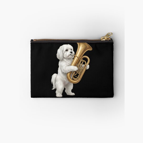 Item preview, Maltese Playing Tuba Player Tubaist Dog Lover designed and sold by DoodleTortle.