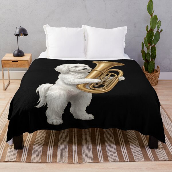 Item preview, Maltese Playing Tuba Player Tubaist Dog Lover designed and sold by DoodleTortle.