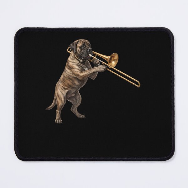 Item preview, Mastiff Playing Trombone Player Trombonist Dog Lover designed and sold by DoodleTortle.
