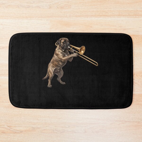 Item preview, Mastiff Playing Trombone Player Trombonist Dog Lover designed and sold by DoodleTortle.