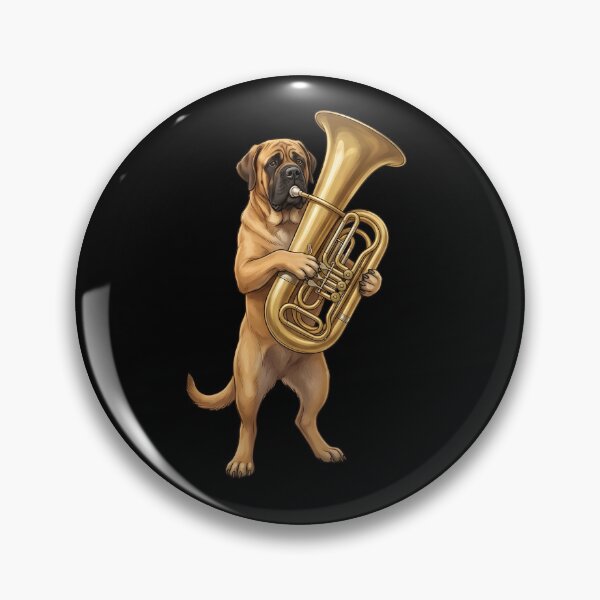 Item preview, Mastiff Playing Tuba Player Tubaist Dog Lover designed and sold by DoodleTortle.
