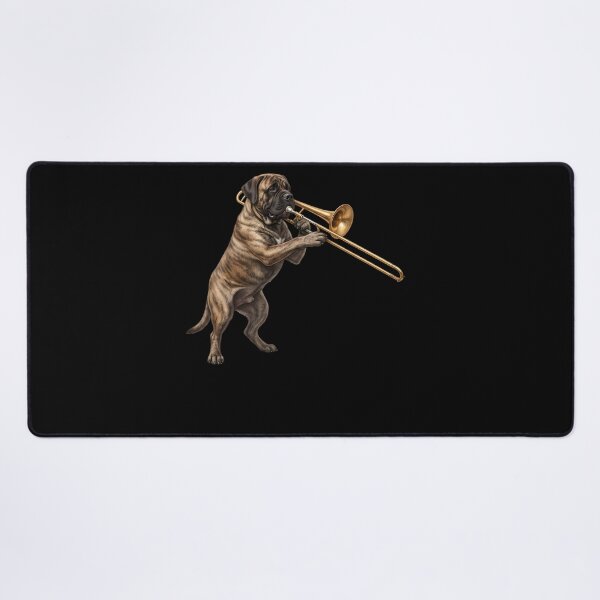 Item preview, Mastiff Playing Trombone Player Trombonist Dog Lover designed and sold by DoodleTortle.